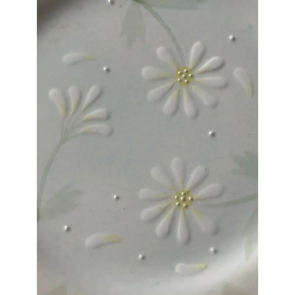 8 VTG Block Basics Floral Loves Me by Deb Mores Salad Plates 1999 Hand Painted